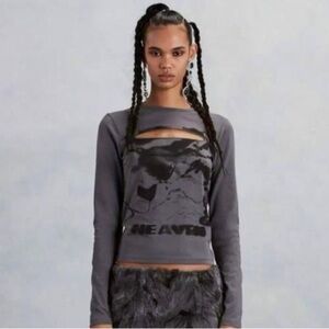 NWT Heaven by Marc Jacobs Blur Slit Top